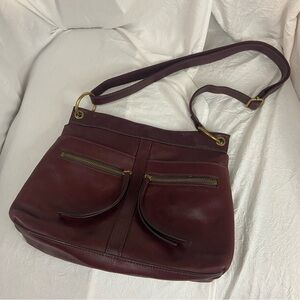 Fossil Caitlyn Crossbody Claret Red Burgundy Purse